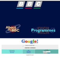 old logos for Google and BBC