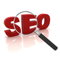SEO and magnifying glass